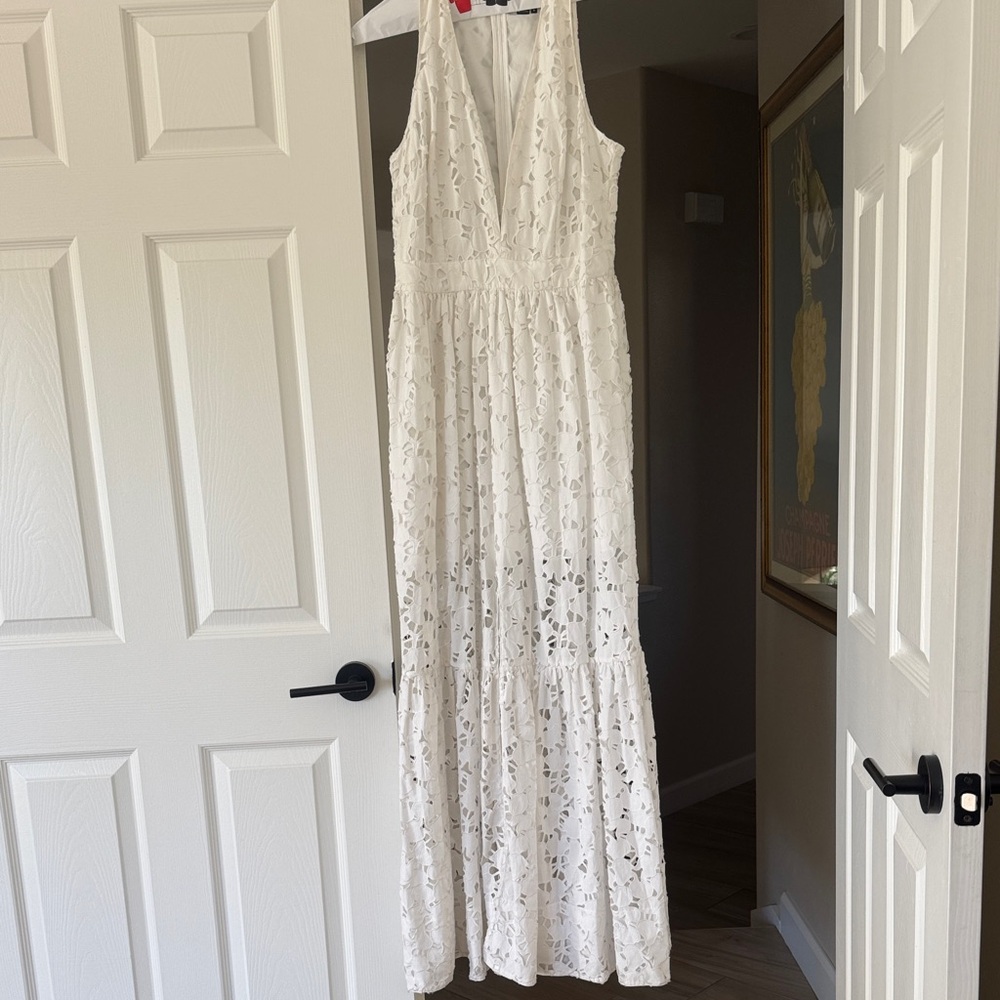 Sachin + Babi White Floral eyelet Maxi Dress